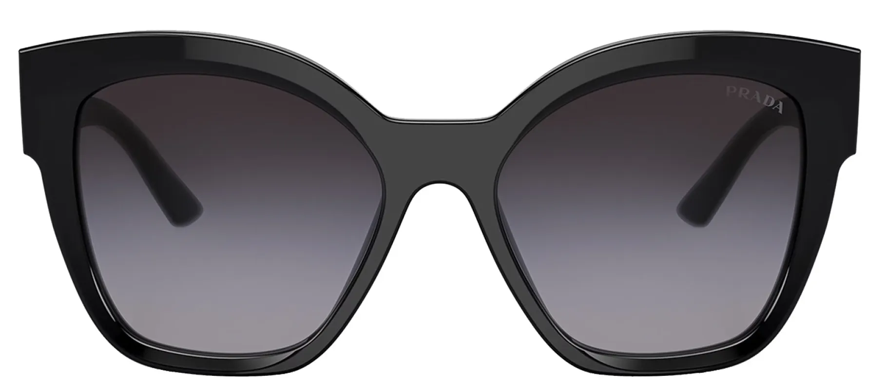 Prada PR 17ZS 1AB09S Cat Eye Plastic Black Sunglasses with Grey Gradient Lens sold by Gaffos