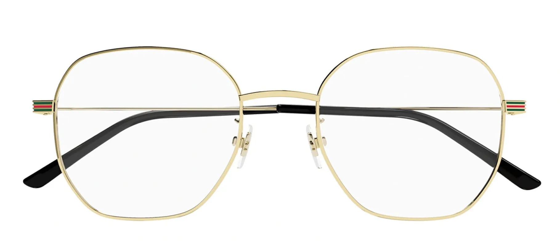 Gucci GG 1125OA 001 Round Metal Gold Eyeglasses with Transparent Demo Lens sold by Gaffos
