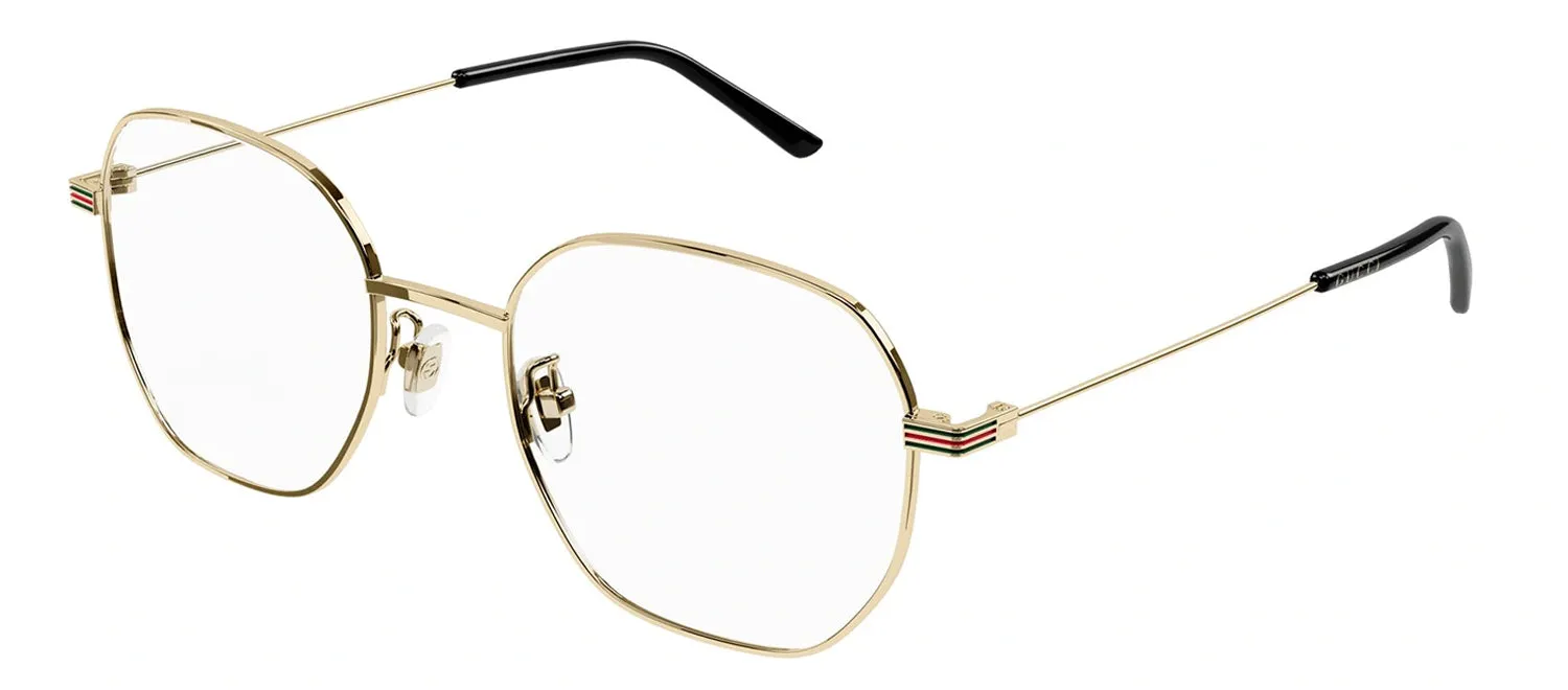 Gucci GG 1125OA 001 Round Metal Gold Eyeglasses with Transparent Demo Lens sold by Gaffos product image thumbnail 2