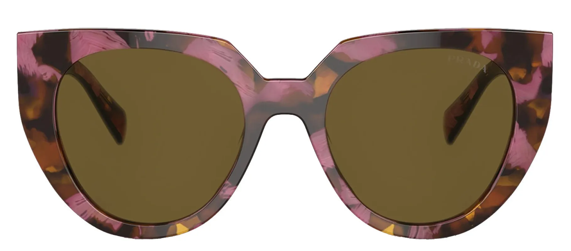 Prada PR 14WS 18N01T Cat Eye Acetate Brown Sunglasses with Brown Lens sold by Gaffos