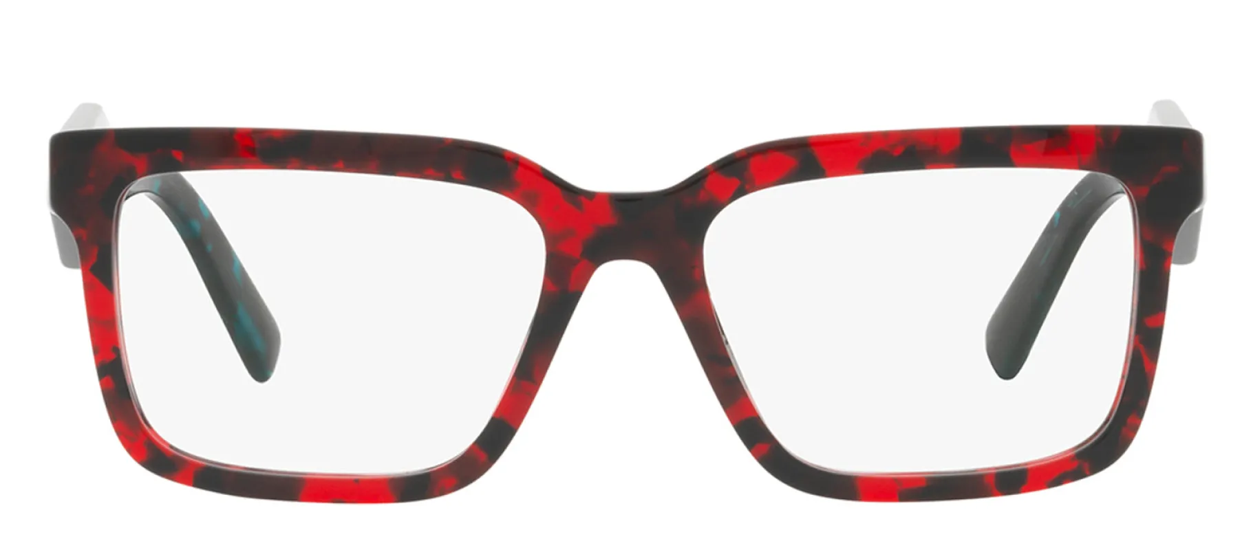 Prada PR 10YV 09Z1O1 Pillow Plastic Tortoise Eyeglasses with Transparent Demo Lens sold by Gaffos