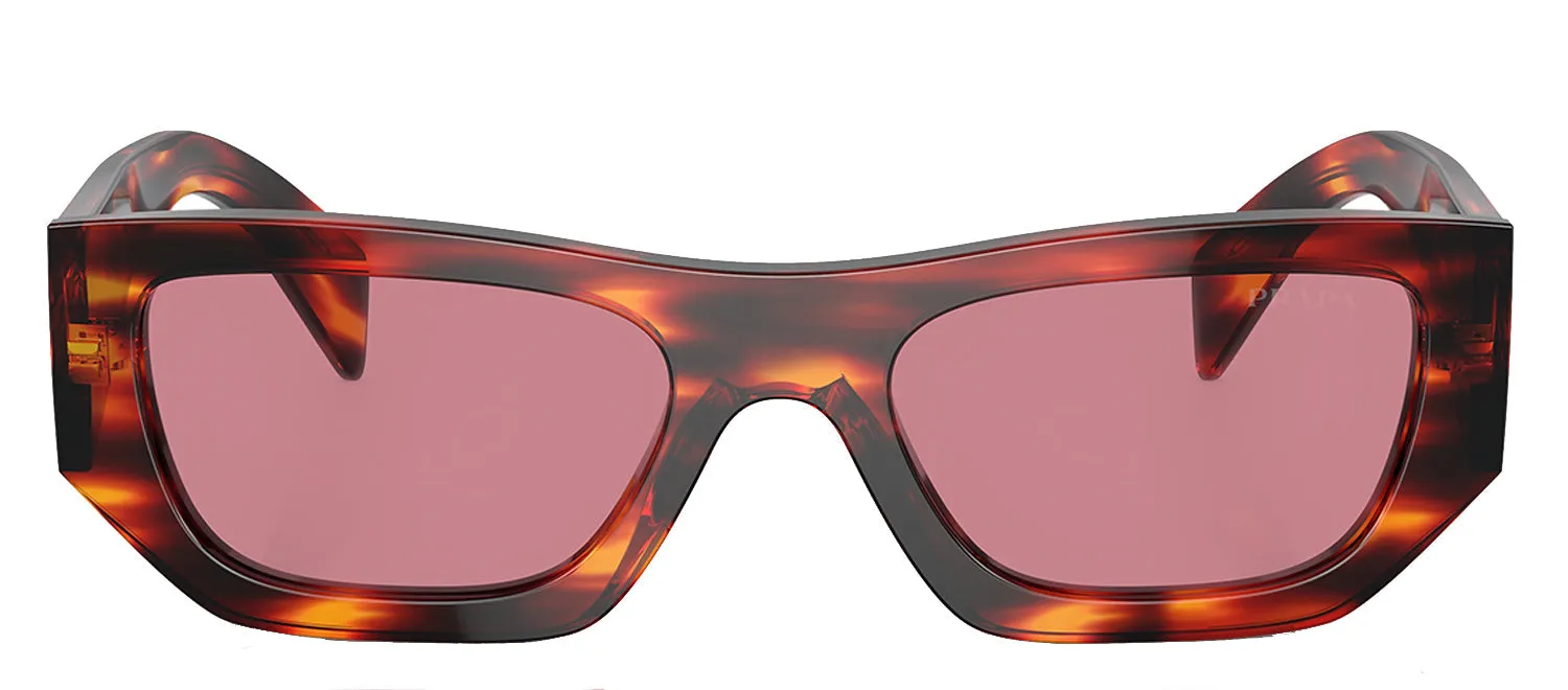 Prada PR A01S 13O80B Pillow Acetate Brown Sunglasses with Violet Lens sold by Gaffos