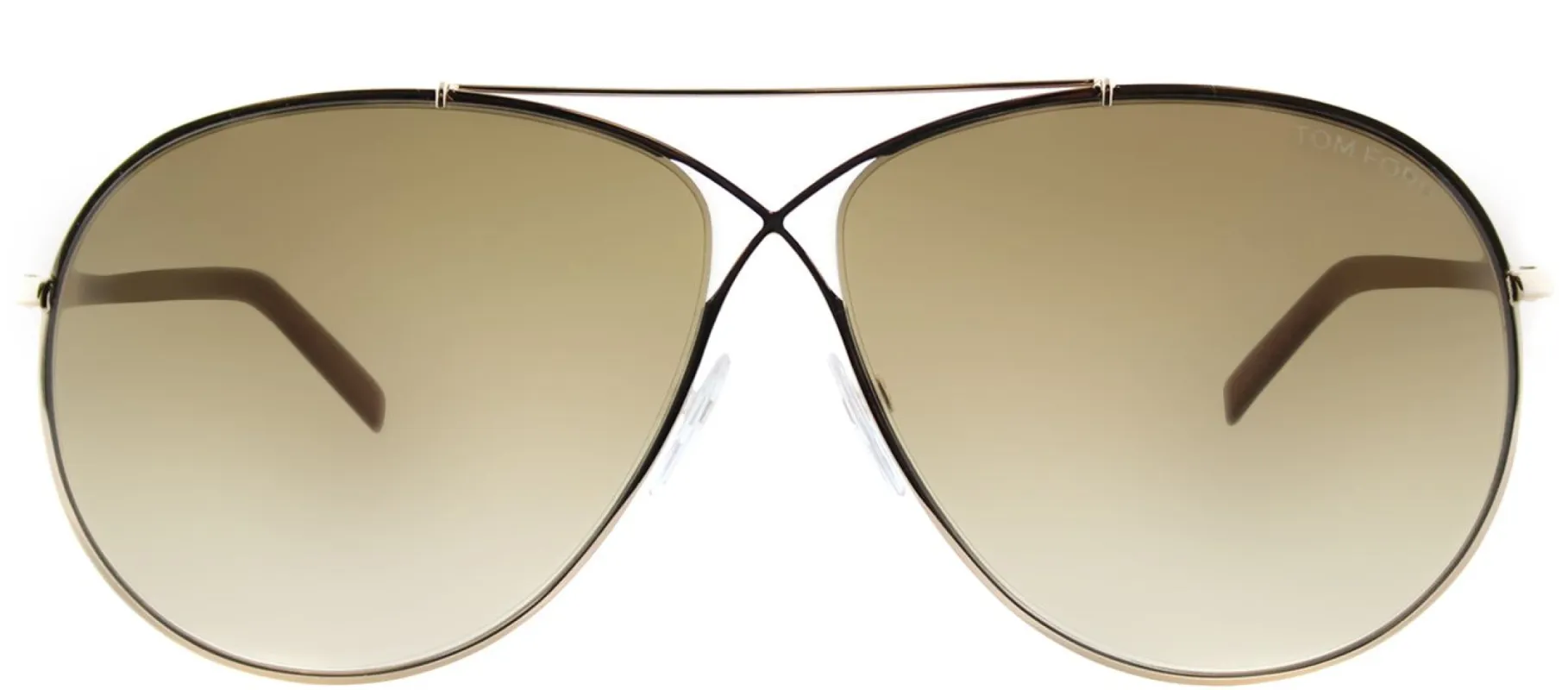 Tom Ford TF 374 28F Aviator Metal Gold Sunglasses with Brown Gradient Lens sold by Gaffos