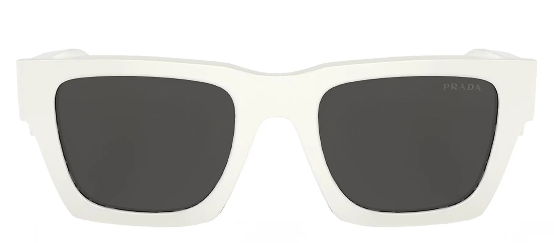 Prada PR A06S 17K08Z Pillow Acetate White Sunglasses with Grey Lens sold by Gaffos
