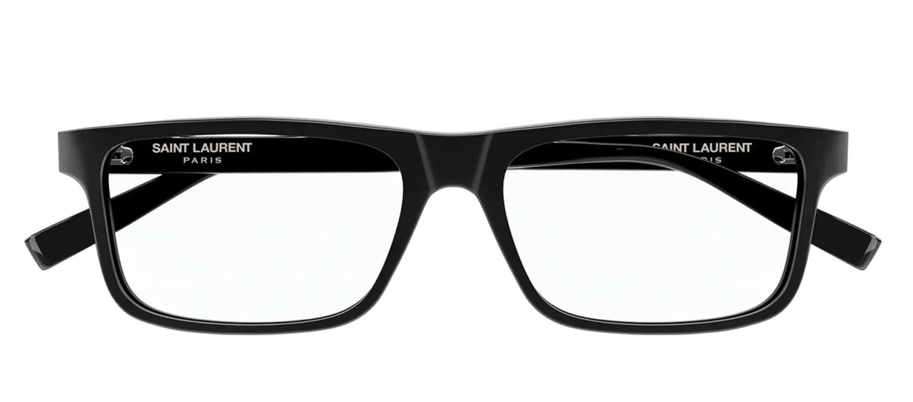 Saint Laurent SL 483 001 Rectangle Acetate Black Eyeglasses with Transparent Demo Lens sold by Gaffos