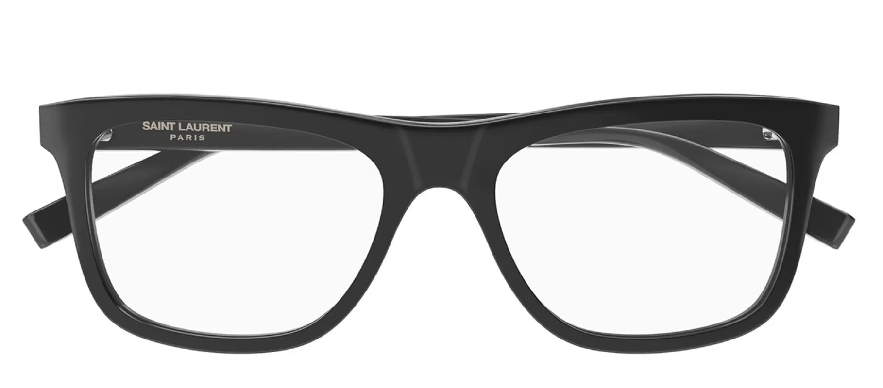 Saint Laurent SL 481 001 Square Acetate Black Eyeglasses with Transparent Demo Lens made by Yves Saint Laurent