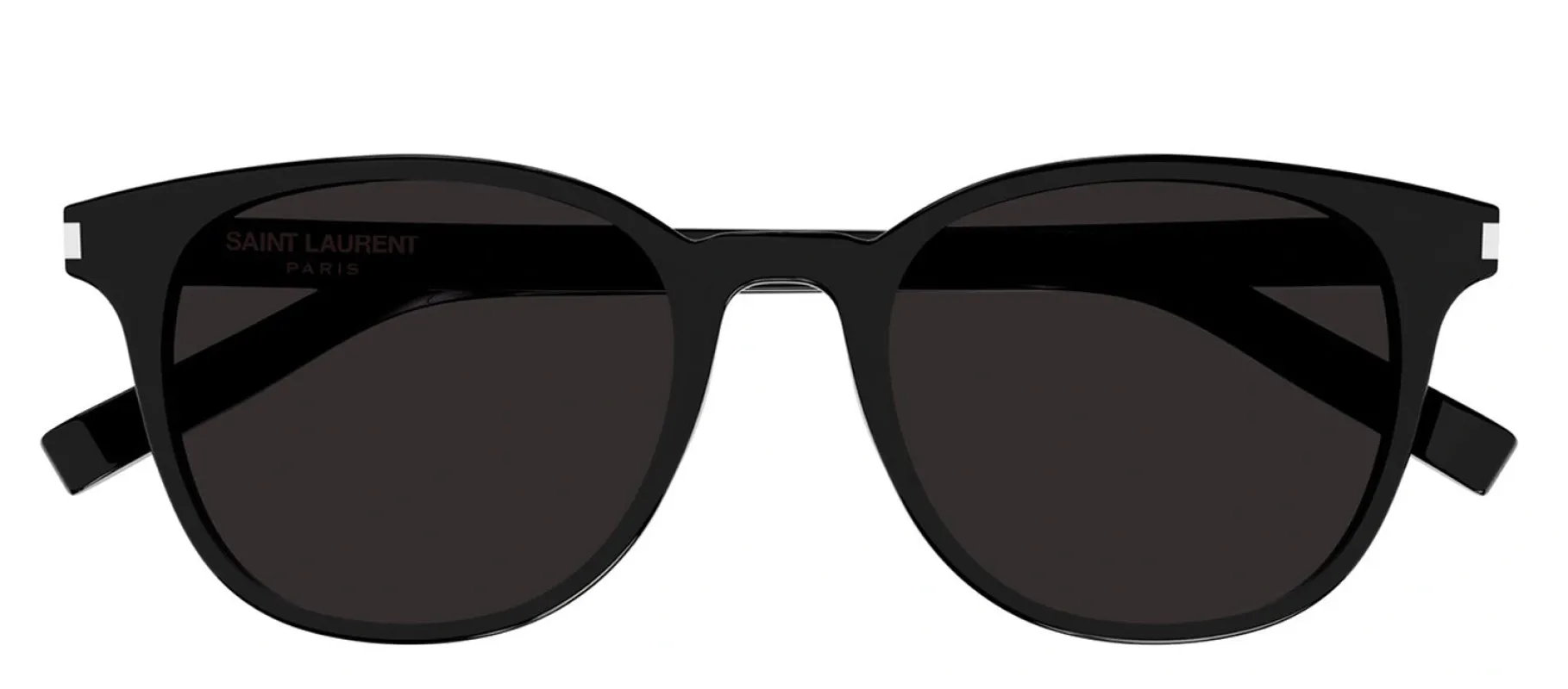 Saint Laurent SL 527ZOE 001 Round Acetate Black Sunglasses with Black shiny Gradient Lens sold by Gaffos