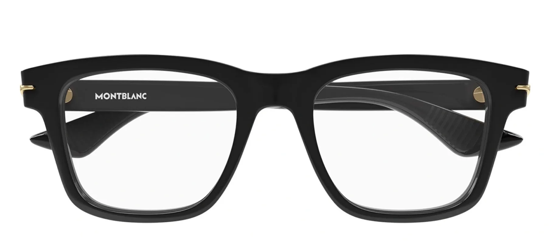 MontBlanc MB 0266O 001 Rectangle Plastic Black Eyeglasses with Logo Stamped Demo Lenses sold by Gaffos