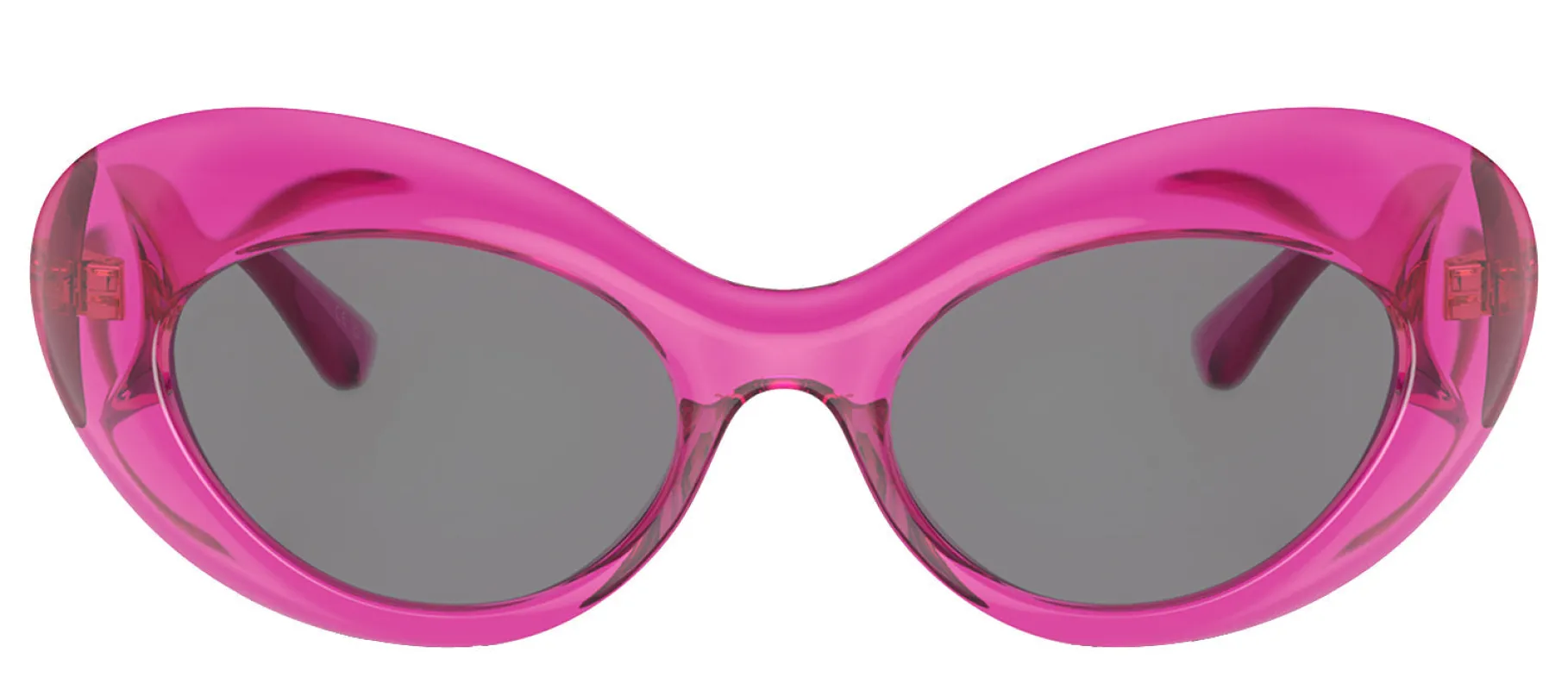 Versace VE 4456U 533487 Round Plastic Pink Sunglasses with Grey Lens sold by Gaffos