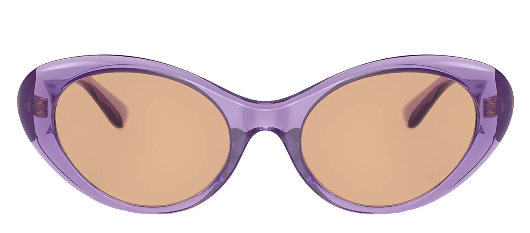 Versace VE 4455U 5353/3 Oval Plastic Purple Sunglasses with Dark Brown Lens sold by Gaffos