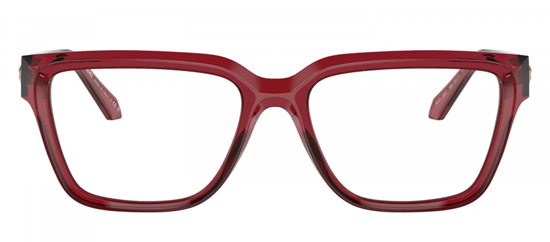 Versace VE 3357 388 Rectangular Acetate Red Eyeglasses with Transparent Demo Lens sold by Gaffos
