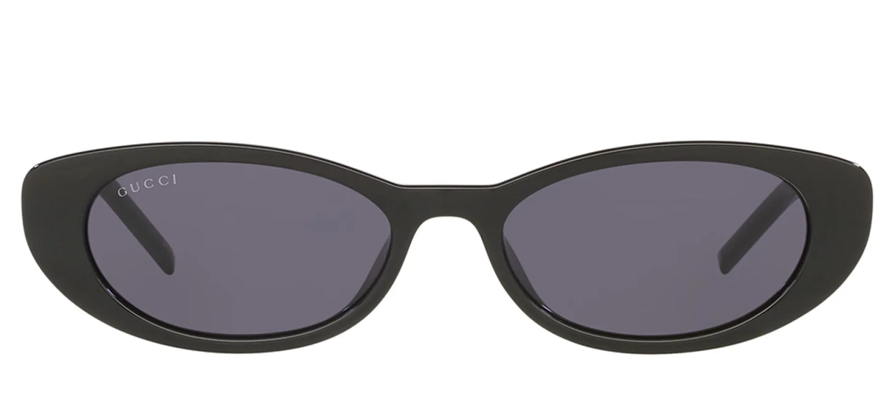 Gucci GG 1680S 002 Oval Plastic Black Sunglasses with Grey Lens sold by Gaffos