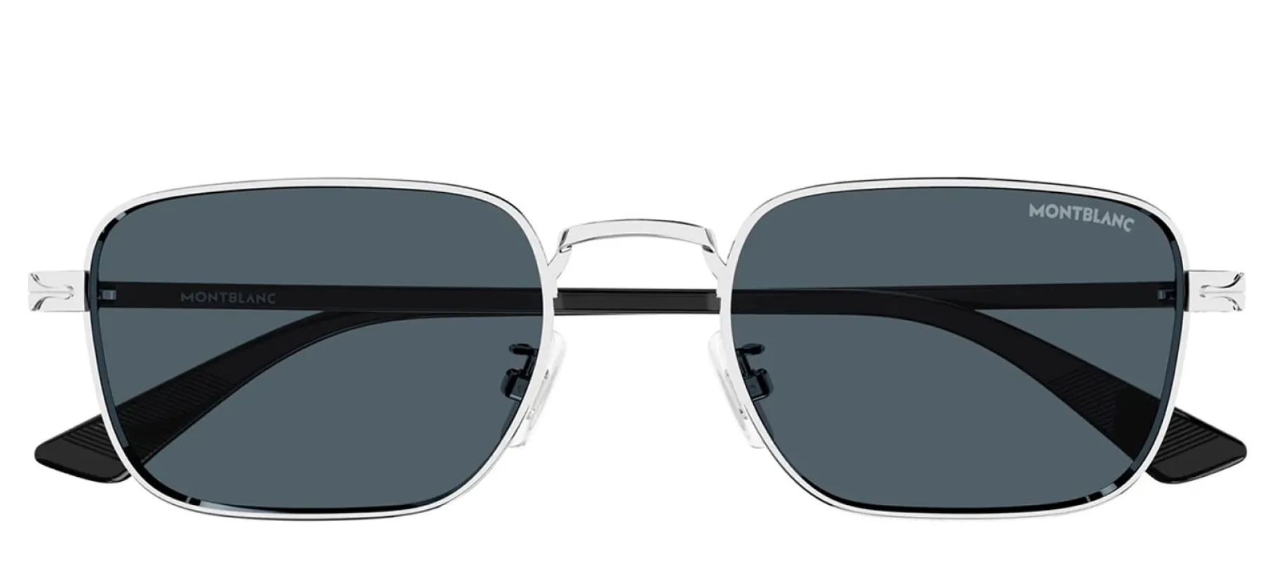 MontBlanc MB 0339S 003 Rectangle Metal Silver Sunglasses with Blue Lens sold by Gaffos