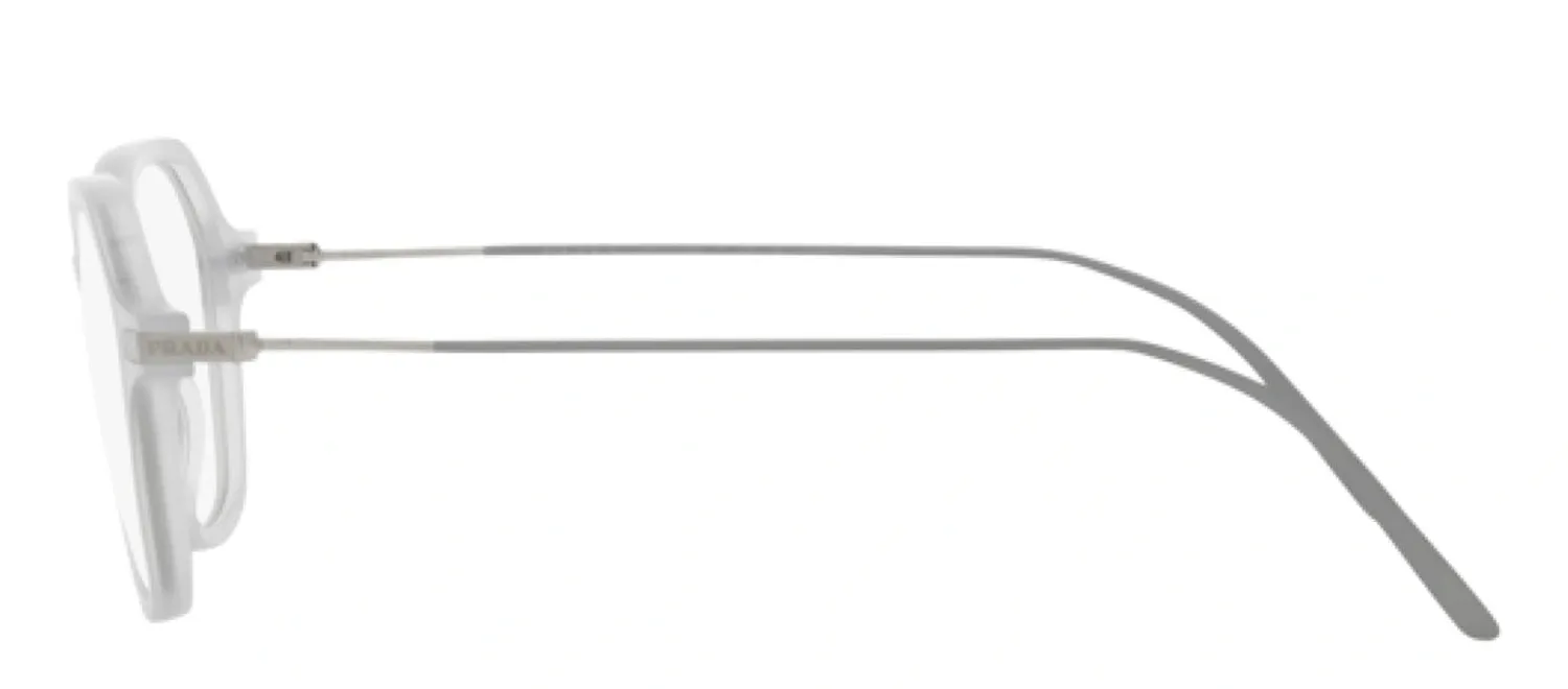 Prada PR 11YS 17B08N Square Plastic White Eyeglasses with Logo Stamped Demo Lenses sold by Gaffos product image thumbnail 3