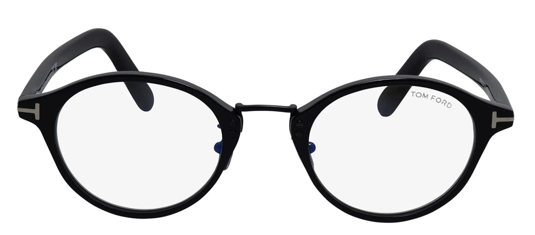 Tom Ford FT 5920-D-B 005 Round Plastic Black Eyeglasses with Logo Stamped Demo Lenses sold by Gaffos