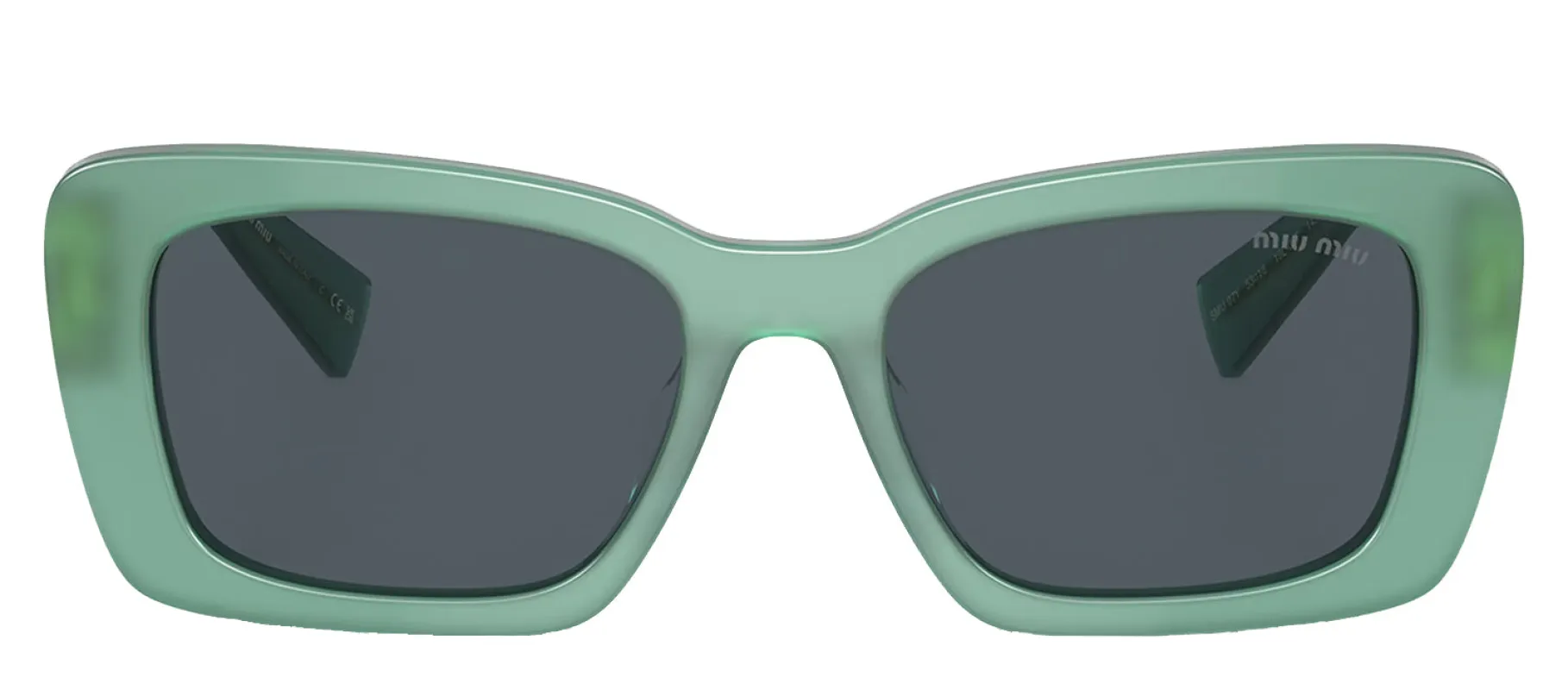Miu Miu MU 07YS 19L09T Square Plastic Blue Sunglasses with Grey Lens sold by Gaffos