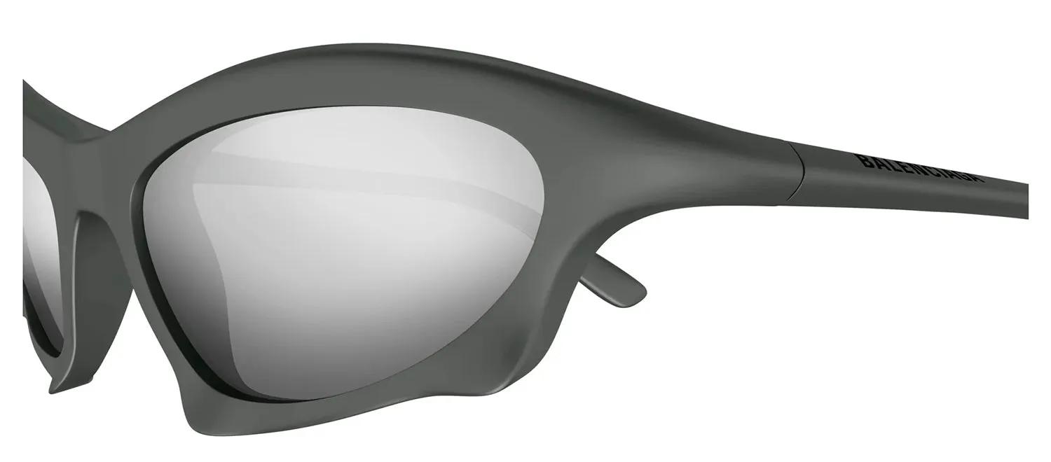 Balenciaga BB 0229S 002 Fashion Plastic Gunmetal Sunglasses with Silver Mirror Lens sold by Gaffos product image thumbnail 3