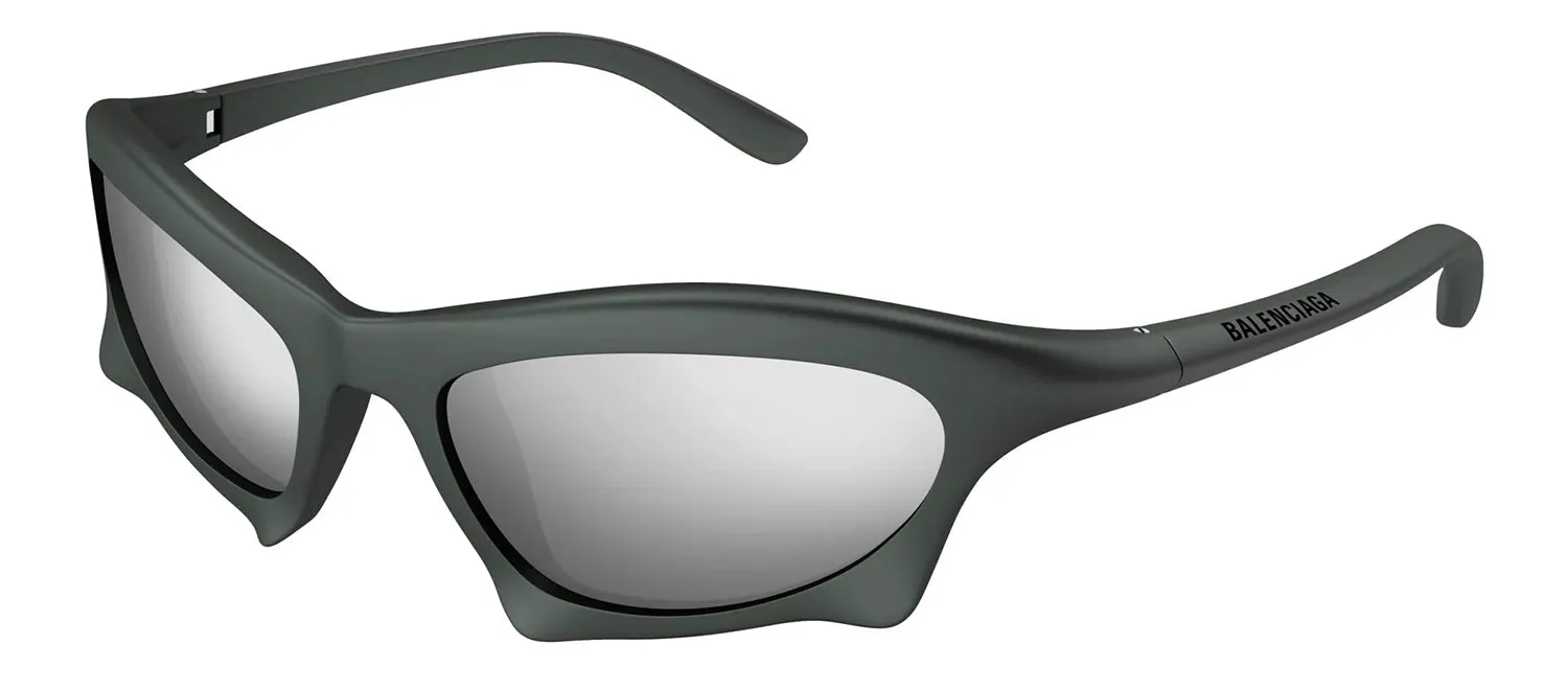Balenciaga BB 0229S 002 Fashion Plastic Gunmetal Sunglasses with Silver Mirror Lens sold by Gaffos product image thumbnail 2