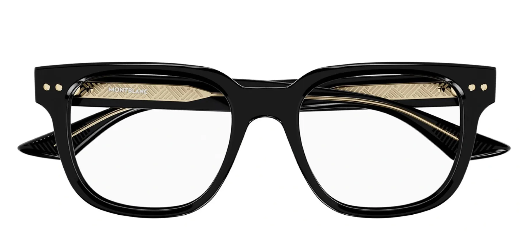 MontBlanc MB 0321O 001 Rectangle Plastic Black Eyeglasses with Logo Stamped Demo Lenses sold by Gaffos