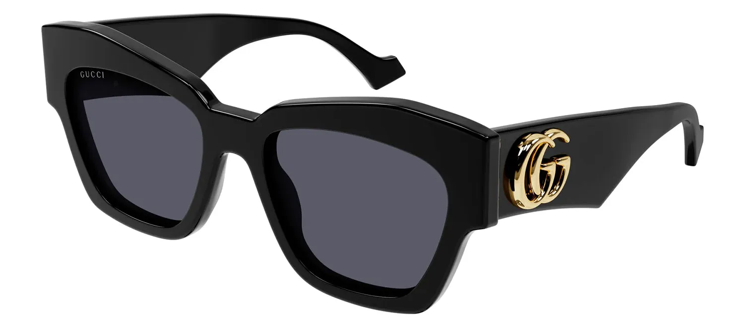Gucci GG 1422S 001 Cat-Eye Plastic Black Sunglasses with Grey Lens sold by Gaffos