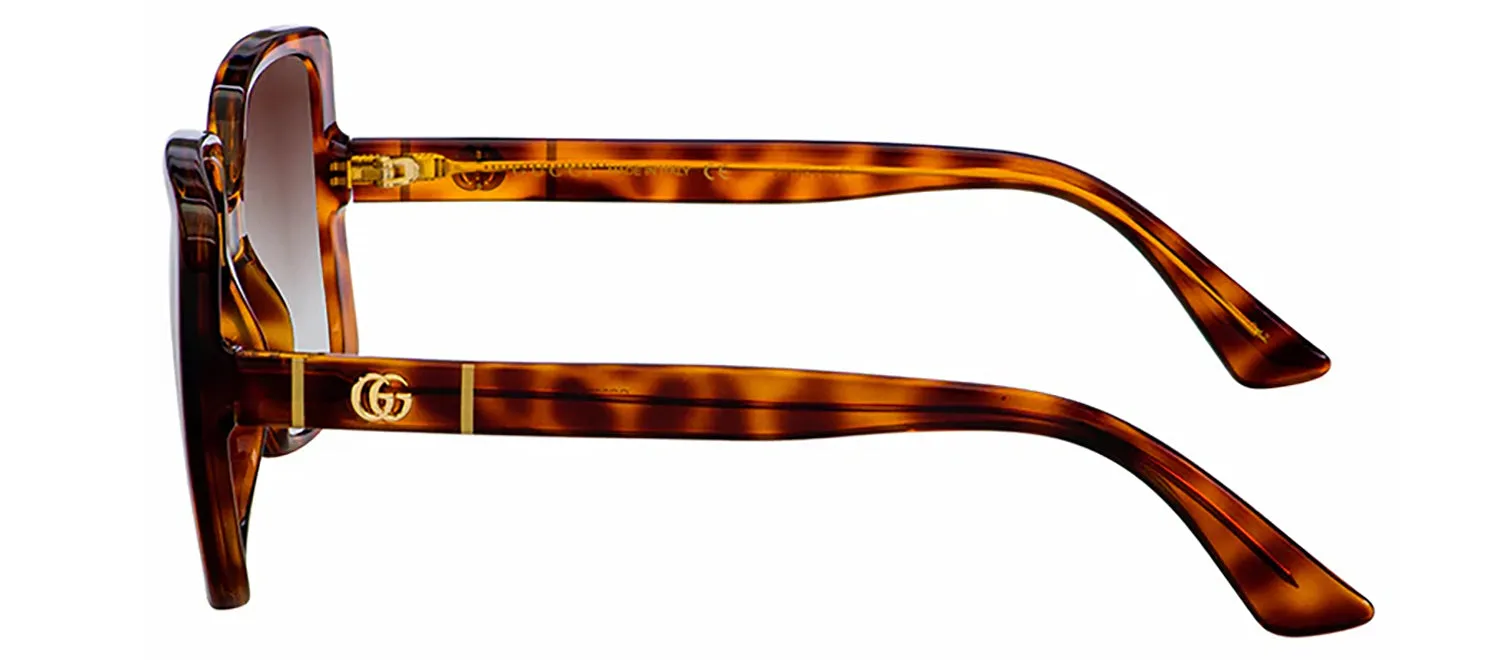 Gucci GG 0632S 002 Square Plastic Havana Sunglasses with Brown Gradient Lens sold by Gaffos product image thumbnail 3
