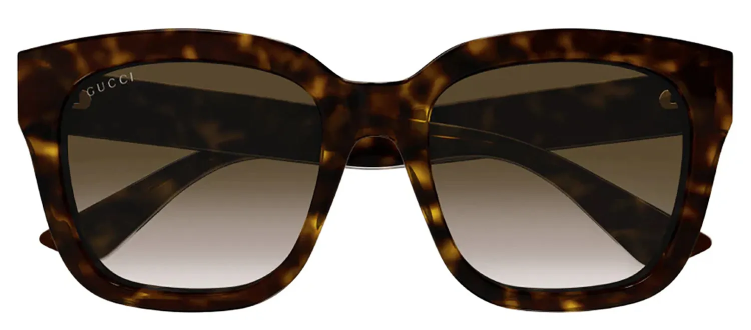 Gucci GG 1338S 003 Square Plastic Havana Sunglasses with Brown Gradient Lens sold by Gaffos