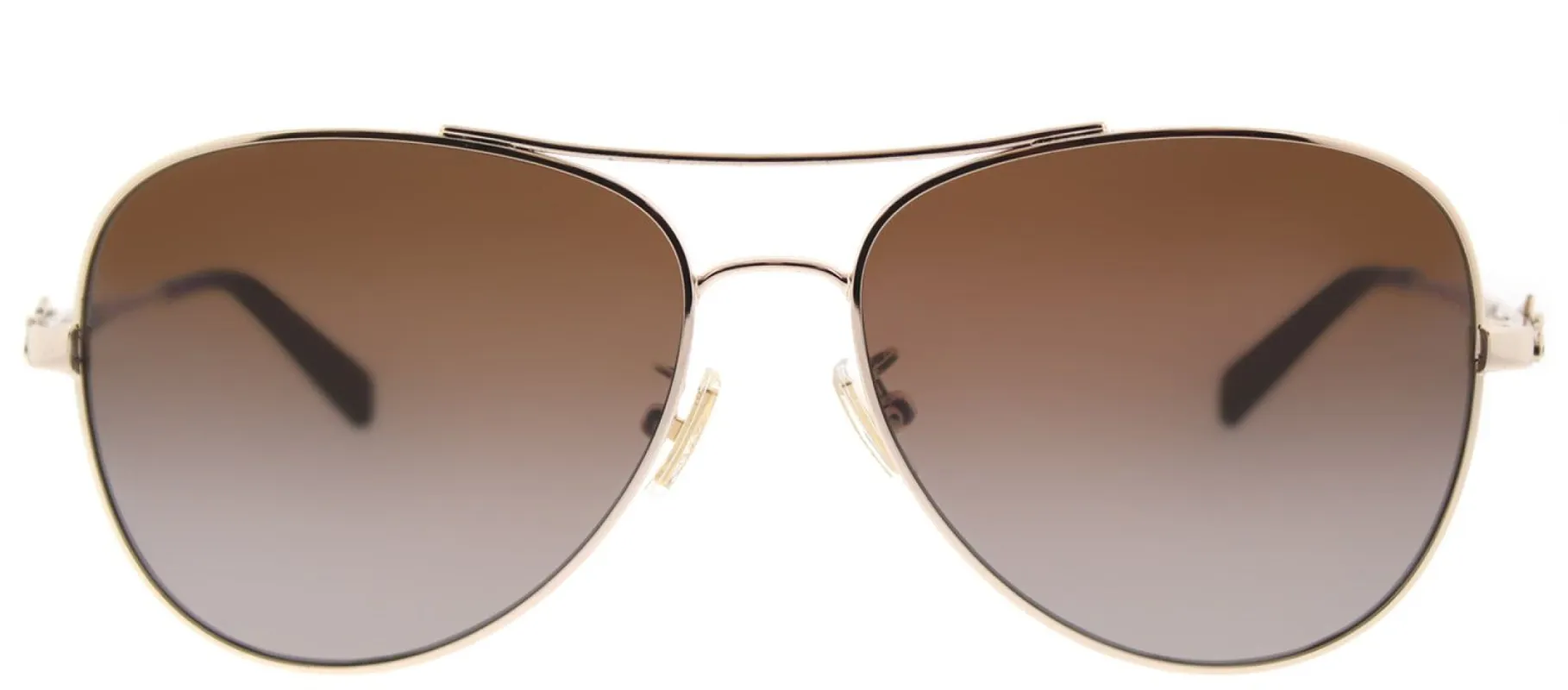 Coach HC 7074 9310T5 Aviator Metal Gold Sunglasses with Brown Gradient Polarized Lens sold by Gaffos