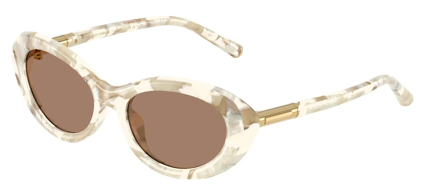 Dolce & Gabbana DG 4519 346173 Oval Plastic Beige Sunglasses with Brown Lens sold by Gaffos product image thumbnail 2