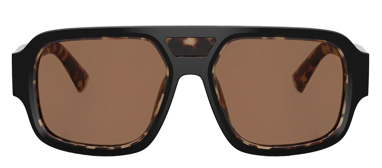 Dolce & Gabbana DG 4516 341773 Square Plastic Red Havana Sunglasses with Brown Lens sold by Gaffos