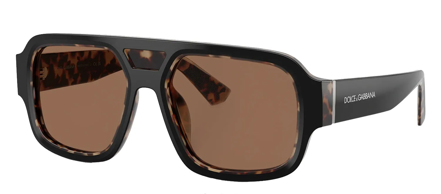 Dolce & Gabbana DG 4516 341773 Square Plastic Red Havana Sunglasses with Brown Lens sold by Gaffos product image thumbnail 2