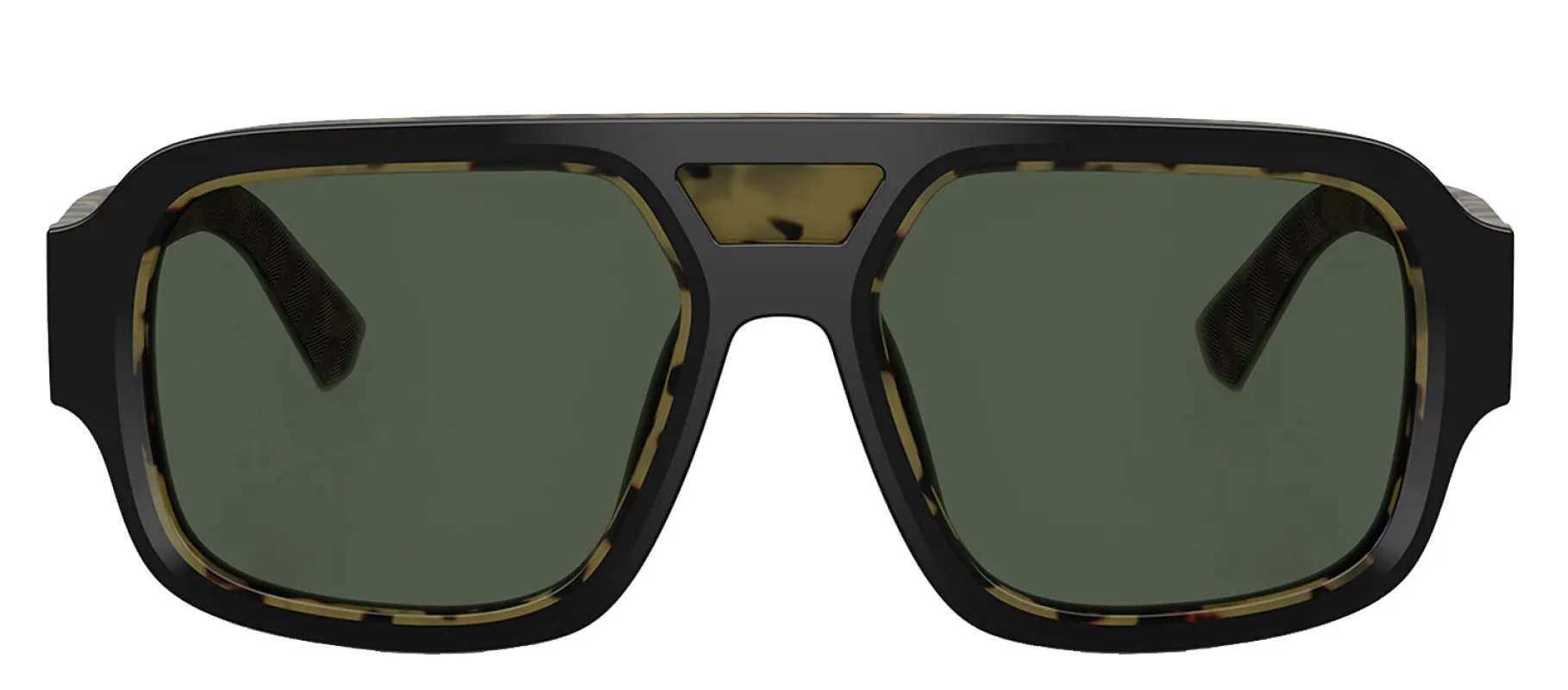 Dolce & Gabbana DG 4516 34049A Square Plastic Yellow Havana Sunglasses with Green Polarized Lens sold by Gaffos