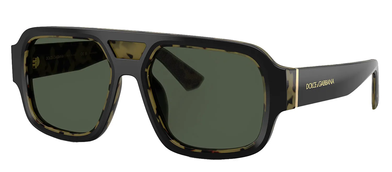 Dolce & Gabbana DG 4516 34049A Square Plastic Yellow Havana Sunglasses with Green Polarized Lens sold by Gaffos product image thumbnail 2