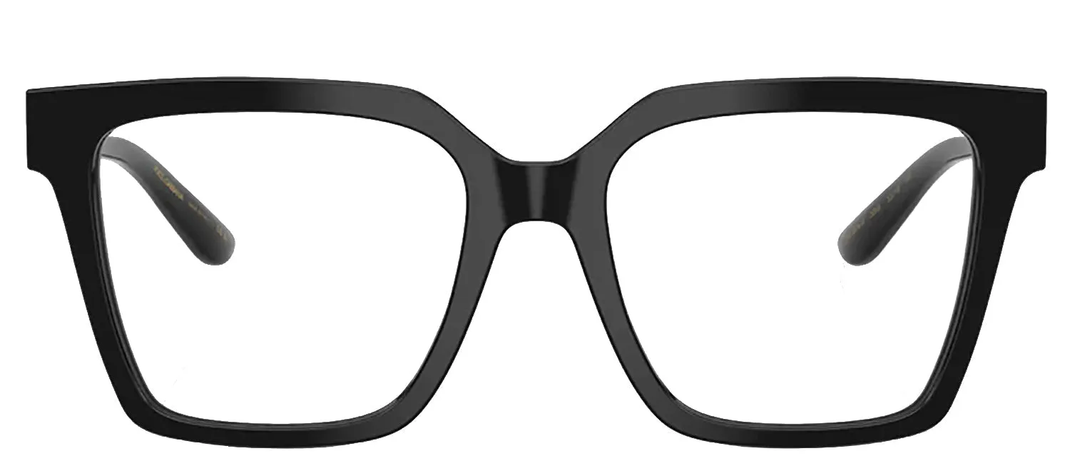 Dolce & Gabbana DG 3376B 3355 Square Metal Black Eyeglasses with Logo Stamped Demo Lenses Lens sold by Gaffos