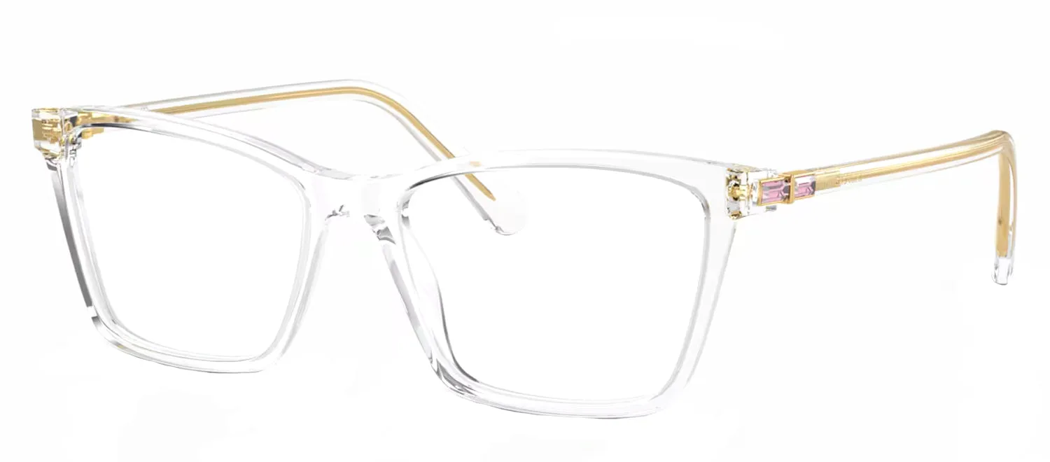 Swarovski SK 2015 1027 Rectangle Plastic Clear Eyeglasses with Logo Stamped Demo Lenses sold by Gaffos product image thumbnail 2