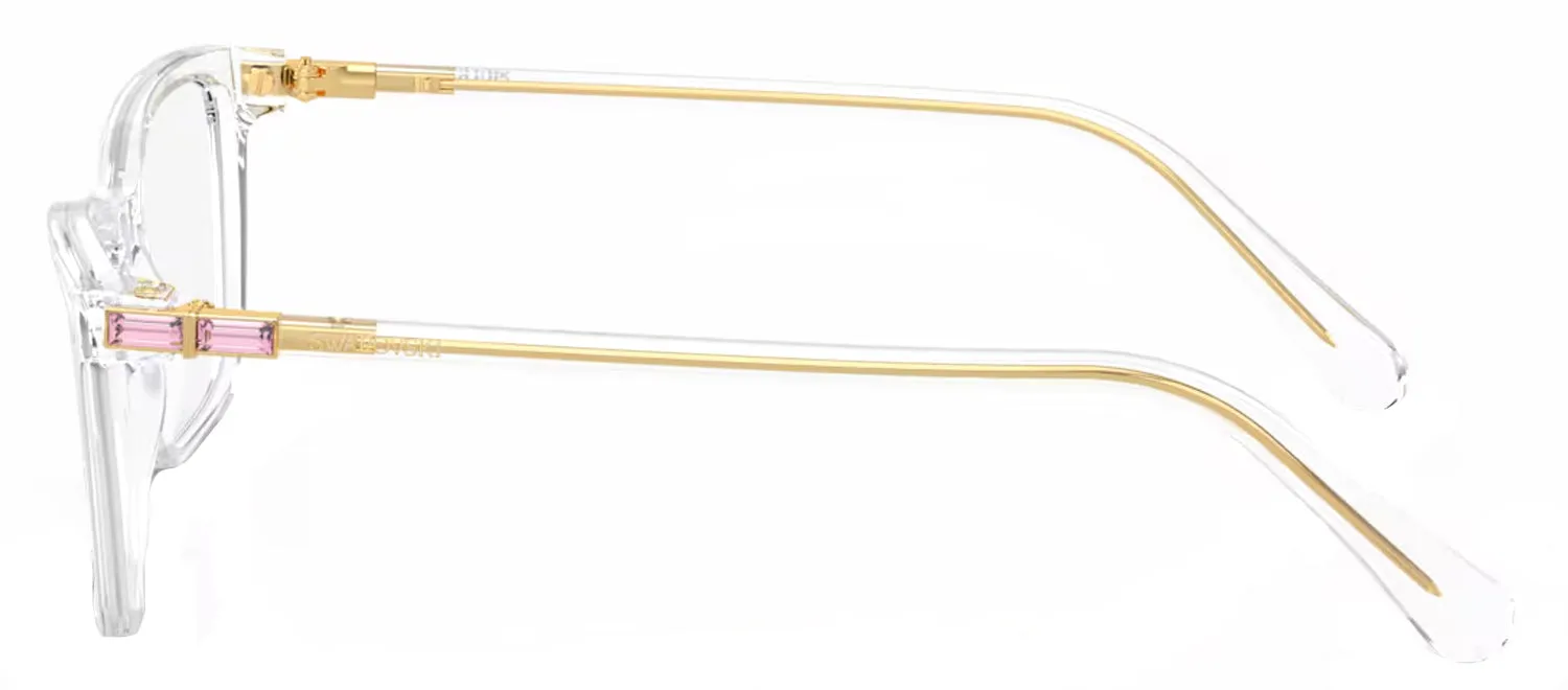 Swarovski SK 2015 1027 Rectangle Plastic Clear Eyeglasses with Logo Stamped Demo Lenses sold by Gaffos product image thumbnail 3