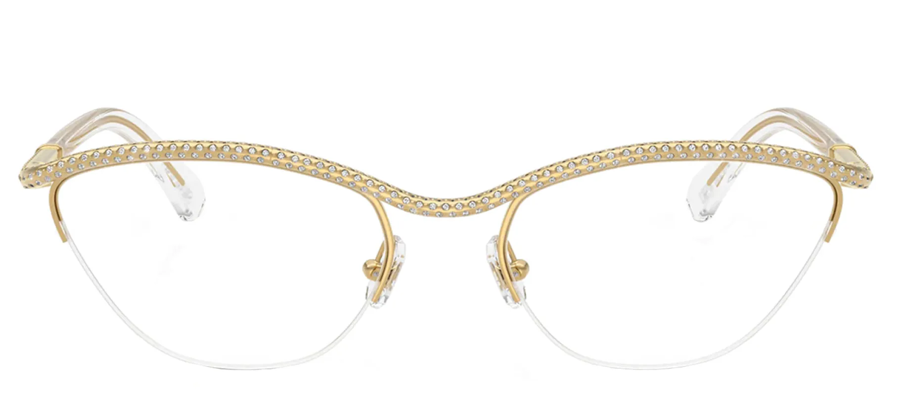 Swarovski SK 1026 4004 Oval Metal Gold Eyeglasses with Logo Stamped Demo Lenses sold by Gaffos