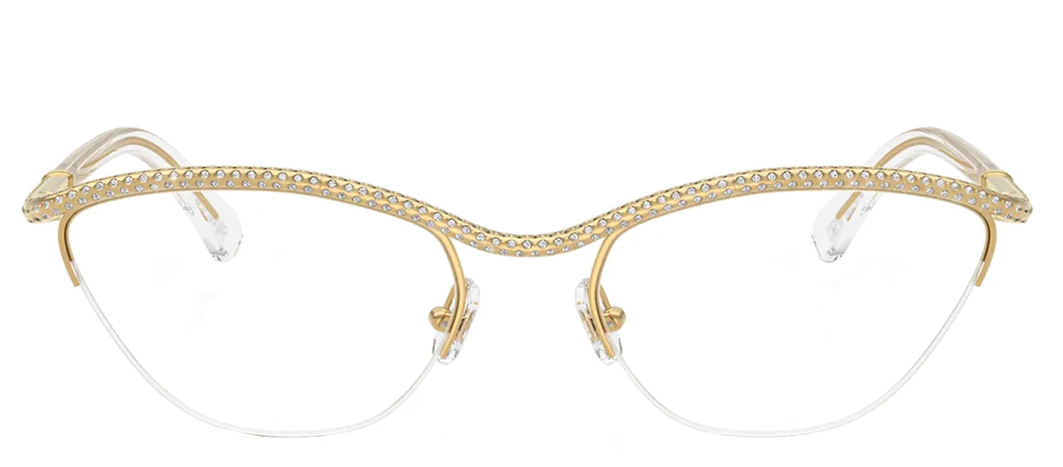 Swarovski SK 1026 4004 Oval Metal Gold Eyeglasses with Logo Stamped Demo Lenses sold by Gaffos