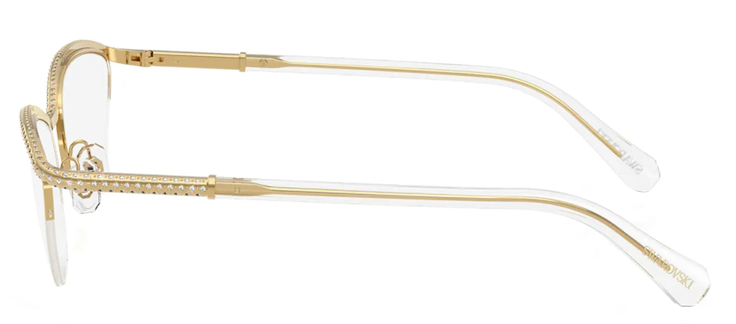 Swarovski SK 1026 4004 Oval Metal Gold Eyeglasses with Logo Stamped Demo Lenses sold by Gaffos product image thumbnail 3