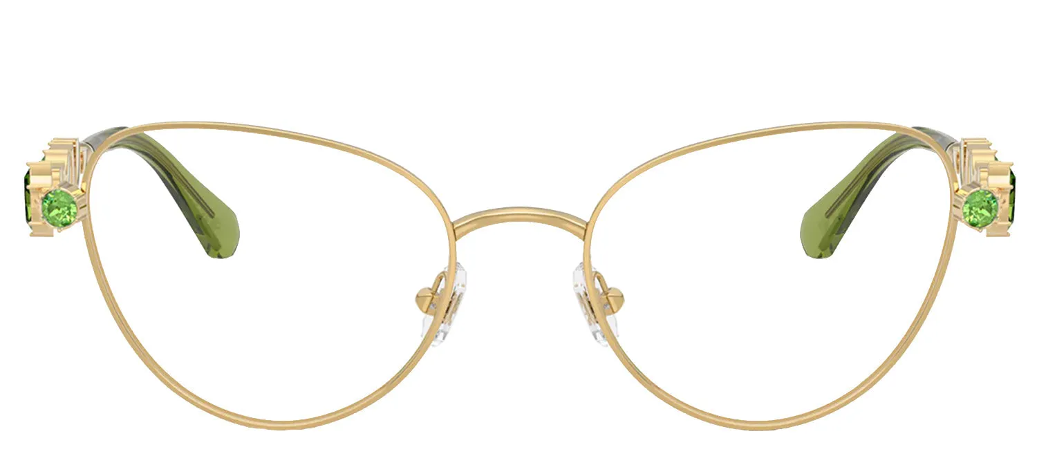 Swarovski SK 1024 404G Cat-Eye Metal Gold Eyeglasses with Logo Stamped Demo Lenses sold by Gaffos