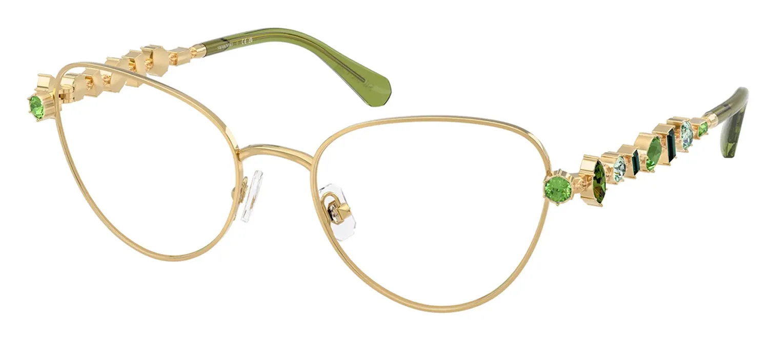 Swarovski SK 1024 404G Cat-Eye Metal Gold Eyeglasses with Logo Stamped Demo Lenses sold by Gaffos product image thumbnail 2