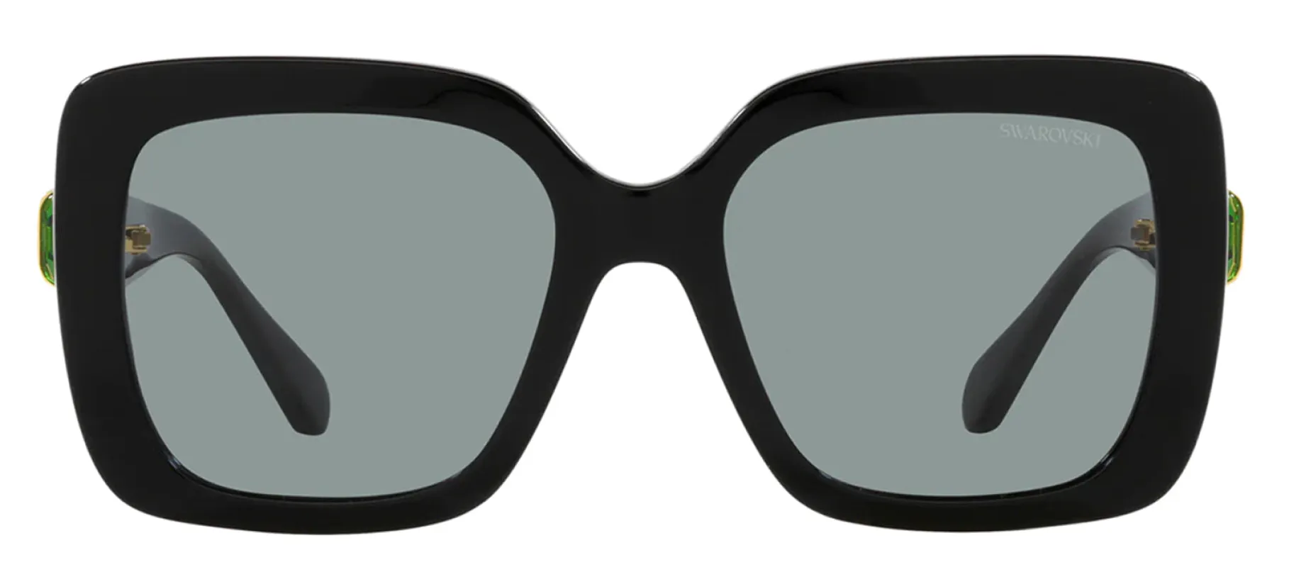 Swarovski SK 6001 1001/1 Square Plastic Black Sunglasses with Grey Lens sold by Gaffos