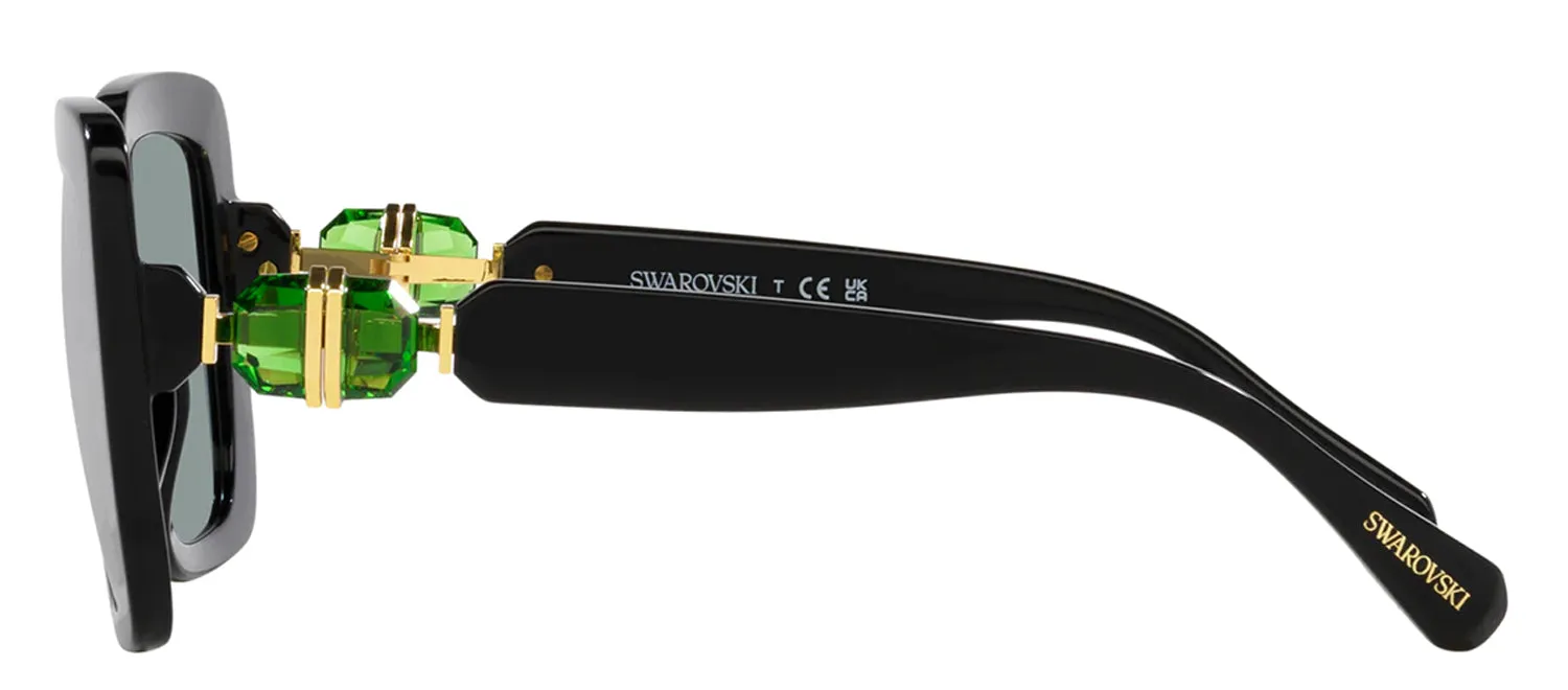 Swarovski SK 6001 1001/1 Square Plastic Black Sunglasses with Grey Lens sold by Gaffos product image thumbnail 3