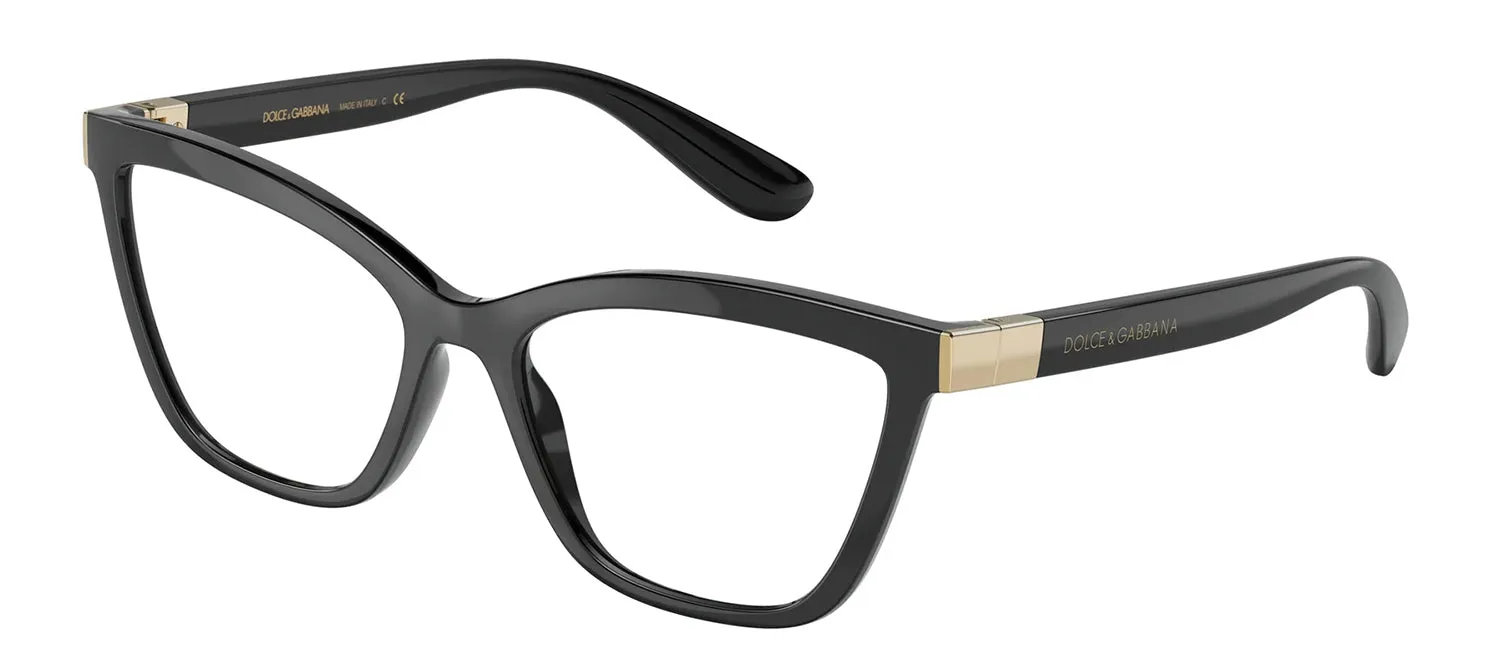 Dolce & Gabbana DG 5076 501 Cat-Eye Plastic Black Eyeglasses with Logo Stamped Demo Lenses sold by Gaffos product image thumbnail 2