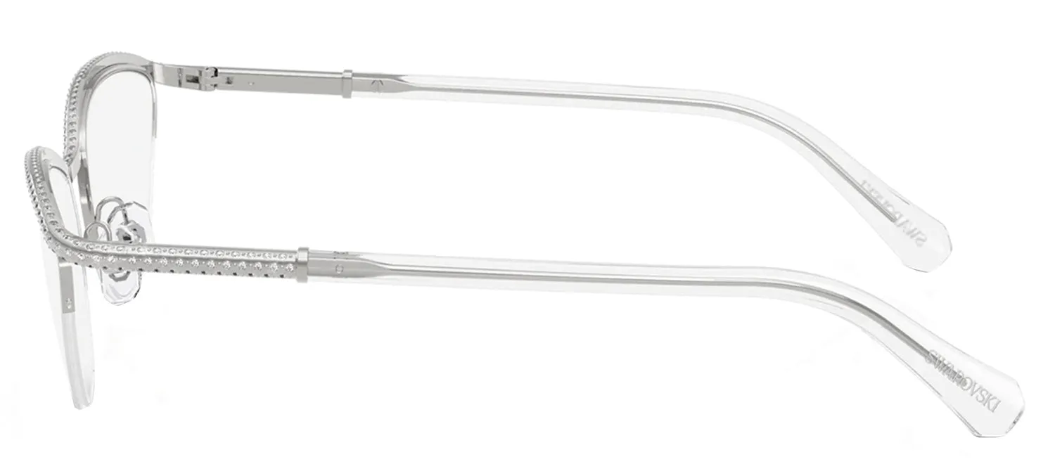 Swarovski SK 1026 4001 Oval Metal Silver Eyeglasses with Logo Stamped Demo Lenses sold by Gaffos product image thumbnail 3