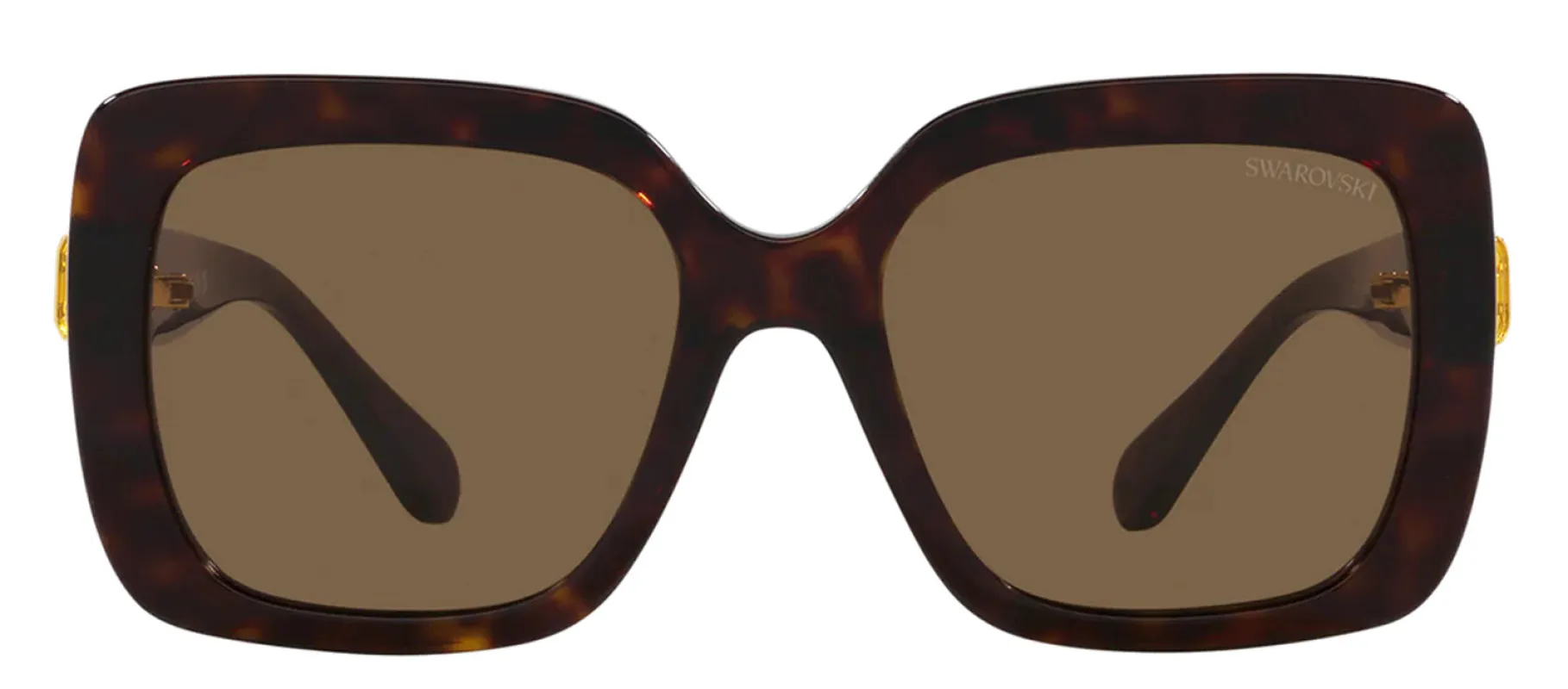 Swarovski SK 6001 100273 Square Plastic Havana Sunglasses with Brown Lens sold by Gaffos