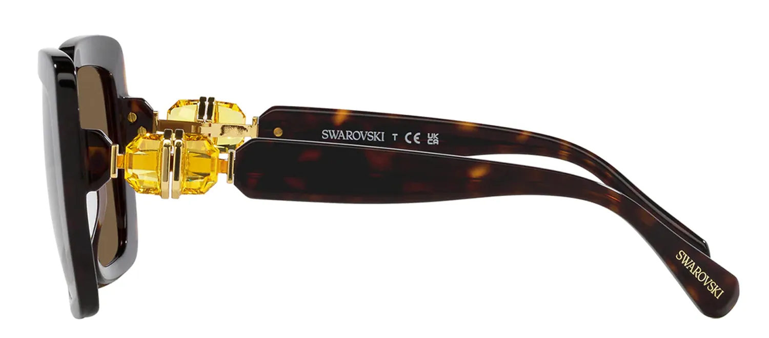 Swarovski SK 6001 100273 Square Plastic Havana Sunglasses with Brown Lens sold by Gaffos product image thumbnail 3