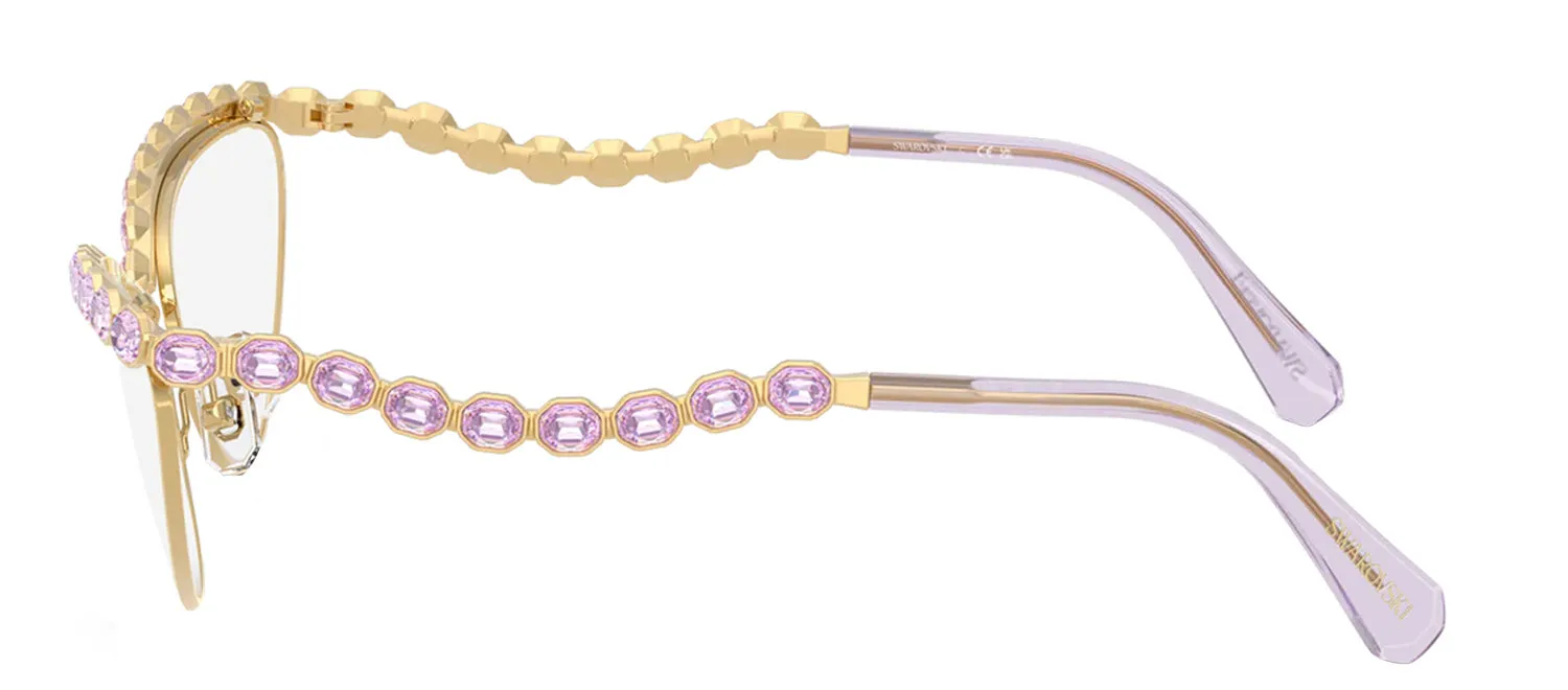 Swarovski SK 1030 4036 Cat-Eye Metal Gold Eyeglasses with Logo Stamped Demo Lenses sold by Gaffos product image thumbnail 3