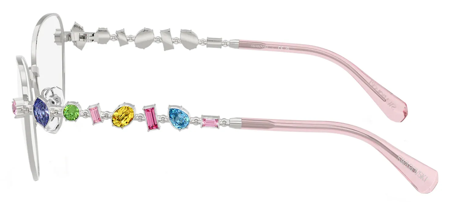 Swarovski SK 1024 401M Cat-Eye Metal Silver Eyeglasses with Logo Stamped Demo Lenses sold by Gaffos product image thumbnail 3