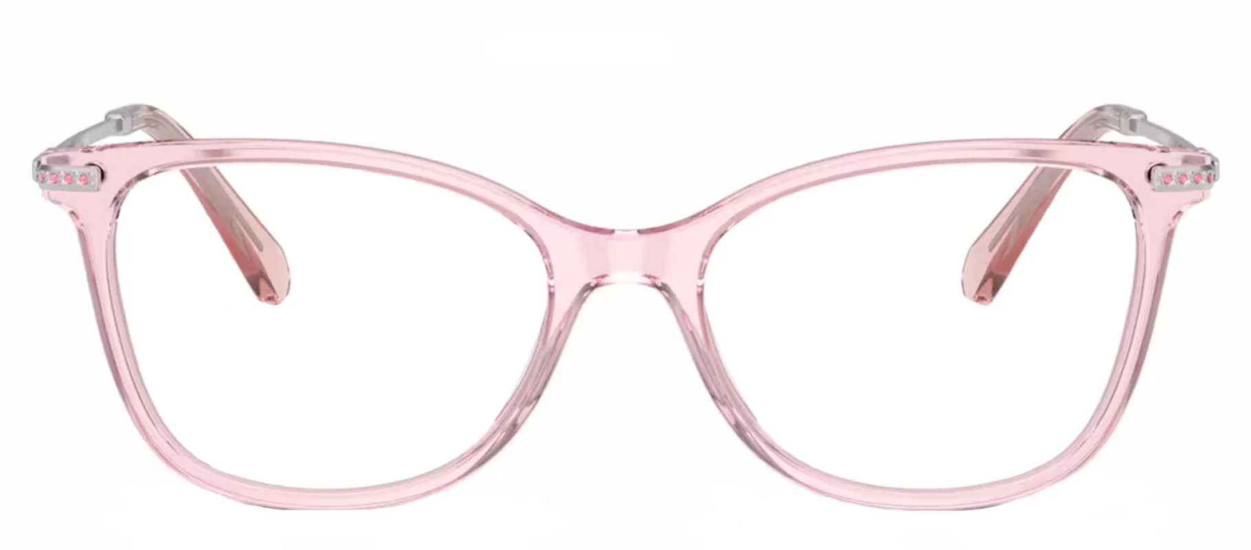 Swarovski SK 2010 3001 Square Metal Pink Eyeglasses with Logo Stamped Demo Lenses sold by Gaffos