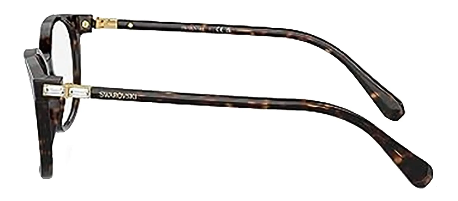 Swarovski SK 2002 1002 Round Plastic Havana Eyeglasses with Logo Stamped Demo Lenses sold by Gaffos product image thumbnail 3